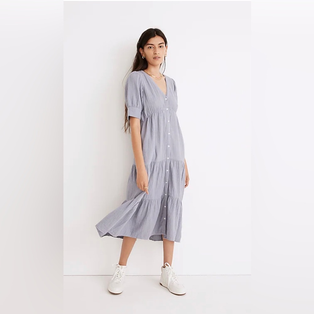 Madewell Midi Tiered Dress (Size: 2)